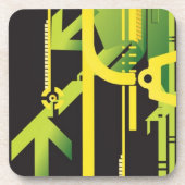 Technischer Halbtonhintergrund 4 Untersetzer (Vorderseite)