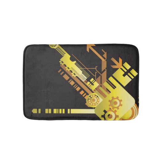 Technischer Halbtonhintergrund 5 Badematte (Vorderseite)