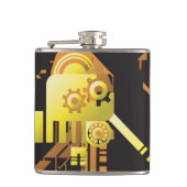 Technischer Halbtonhintergrund 5 Flachmann (Vorderseite)