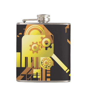 Technischer Halbtonhintergrund 5 Flachmann