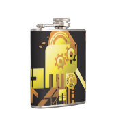 Technischer Halbtonhintergrund 5 Flachmann (Rechts)