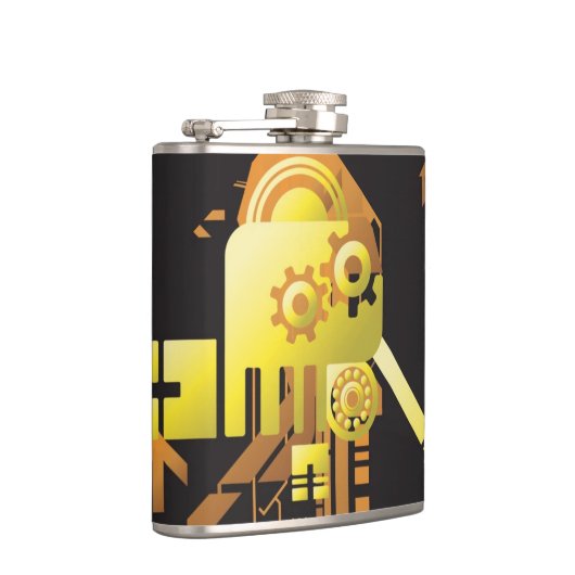 Technischer Halbtonhintergrund 5 Flachmann (Rechts)