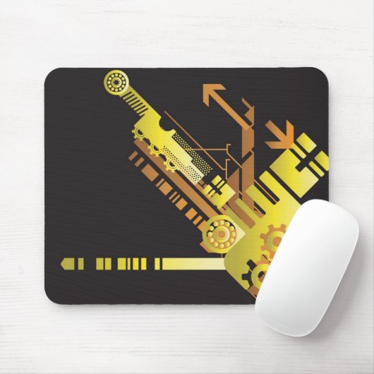 Technischer Halbtonhintergrund 5 Mousepad (Mit Mouse)