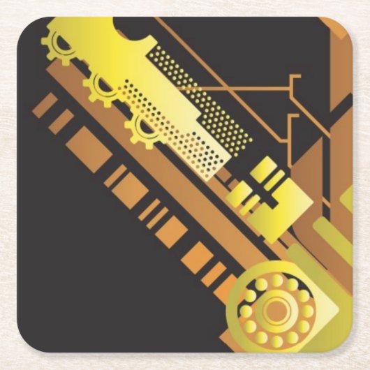 Technischer Halbtonhintergrund 5 Rechteckiger Pappuntersetzer (Vorderseite)