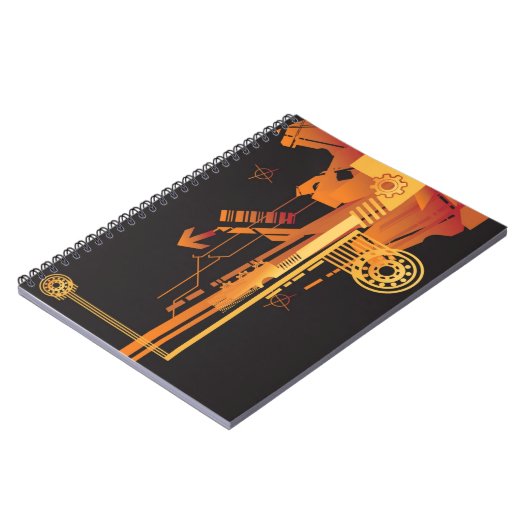 Technischer Halbtonhintergrund 6 Notizblock (Linke Seite)