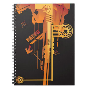 Technischer Halbtonhintergrund 6 Notizblock