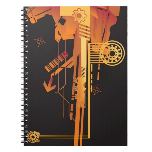 Technischer Halbtonhintergrund 6 Notizblock (Vorderseite)