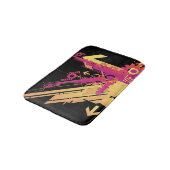 Technischer Halbtonhintergrund 7 Badematte (Schrägansicht)