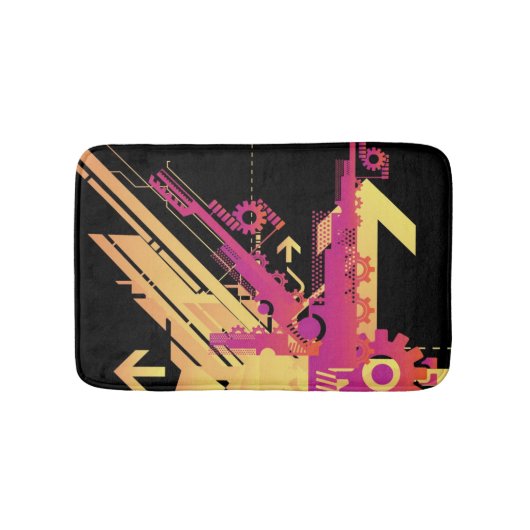 Technischer Halbtonhintergrund 7 Badematte (Vorderseite)