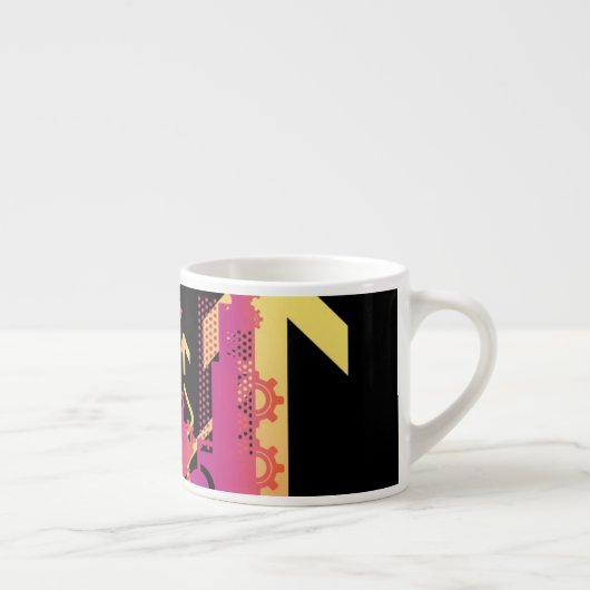 Technischer Halbtonhintergrund 7 Espressotasse (Rechts)