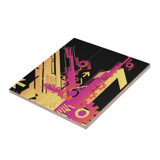 Technischer Halbtonhintergrund 7 Fliese (Seite)