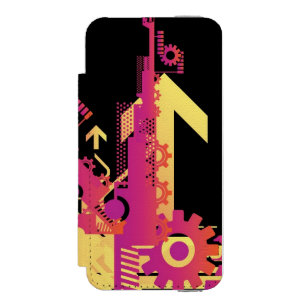 Technischer Halbtonhintergrund 7 Incipio Watson™ iPhone 5 Geldbörsen Hülle