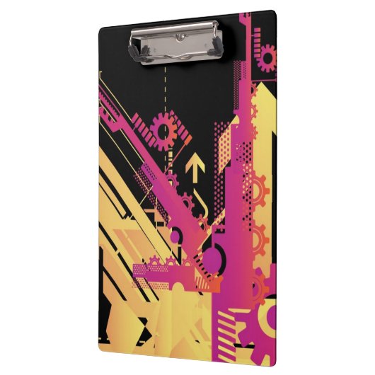 Technischer Halbtonhintergrund 7 Klemmbrett (Links)