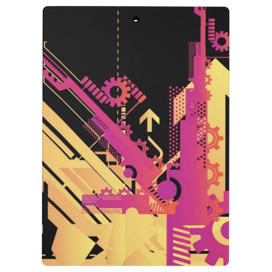 Technischer Halbtonhintergrund 7 Klemmbrett (Rückseite)