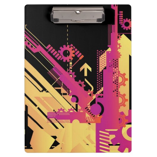 Technischer Halbtonhintergrund 7 Klemmbrett (Vorderseite)