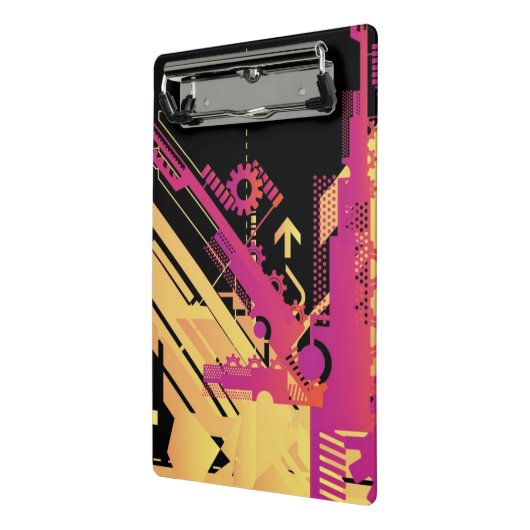 Technischer Halbtonhintergrund 7 Mini Klemmbrett (Gewinkelt2)