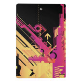 Technischer Halbtonhintergrund 7 Mini Klemmbrett (Rückseite)