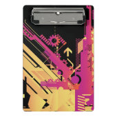 Technischer Halbtonhintergrund 7 Mini Klemmbrett (Vorderseite)