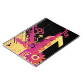 Technischer Halbtonhintergrund 7 Notizblock (Linke Seite)