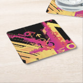 Technischer Halbtonhintergrund 7 Rechteckiger Pappuntersetzer (angewinkelt)