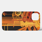 Technischer Halbtonhintergrund Case-Mate iPhone Hülle (Rückseite (Horizontal))