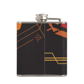 Technischer Halbtonhintergrund Flachmann (Rückseite)