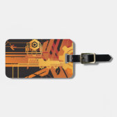 Technischer Halbtonhintergrund Gepäckanhänger (Vorderseite horizontal)