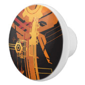 Technischer Halbtonhintergrund Keramikknauf (Rechts)