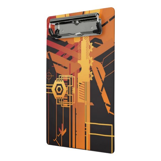 Technischer Halbtonhintergrund Mini Klemmbrett (Gewinkelt2)