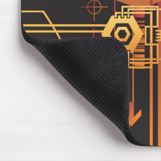 Technischer Halbtonhintergrund Mousepad (Ecke)