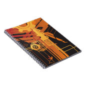 Technischer Halbtonhintergrund Notizblock (Rechte Seite)