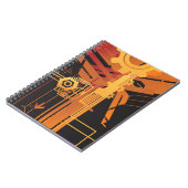 Technischer Halbtonhintergrund Notizblock (Linke Seite)