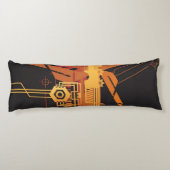 Technischer Halbtonhintergrund Seitenschläferkissen (Rückseite)