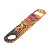 Technischer Halbtonhintergrund Speedflaschenöffner (Vorderseite Schrägansicht)