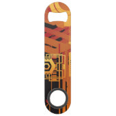 Technischer Halbtonhintergrund Speedflaschenöffner (Rückseite)