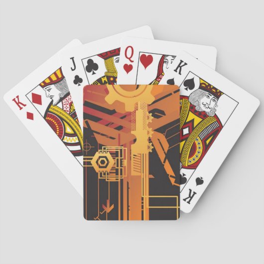 Technischer Halbtonhintergrund Spielkarten (Rückseite)