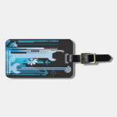 Technischer Halftone-Hintergrund 3 Gepäckanhänger (Vorderseite horizontal)