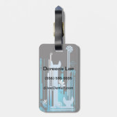 Technischer Halftone-Hintergrund 3 Gepäckanhänger (Rückseite vertikal)