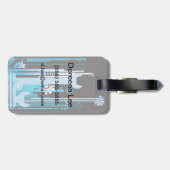 Technischer Halftone-Hintergrund 3 Gepäckanhänger (Rückseite horizontal)