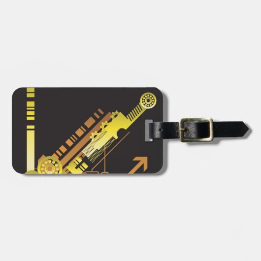 Technischer Halftone-Hintergrund 5 Gepäckanhänger (Vorderseite horizontal)