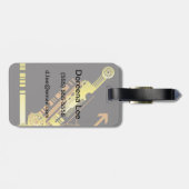 Technischer Halftone-Hintergrund 5 Gepäckanhänger (Rückseite horizontal)