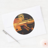 Technischer Hintergrund 6 Runder Aufkleber (Umschlag)