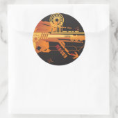 Technischer Hintergrund 6 Runder Aufkleber (Tasche)