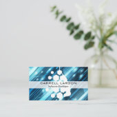 Technischer Hintergrund | Geometrisches Mind-Logo Visitenkarte (Stehend Vorderseite)