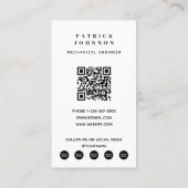 Technischer Kodex für antike Technik Visitenkarte (Rückseite)