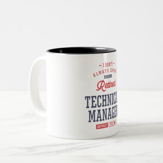 Technischer Leiter Zweifarbige Tasse (Vorderseite Links)