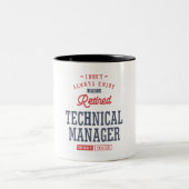 Technischer Leiter Zweifarbige Tasse (Mittel)