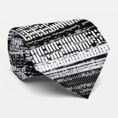 Technischer Niedergang - Schwarz, Weiß und Grau Krawatte (Gerollt)