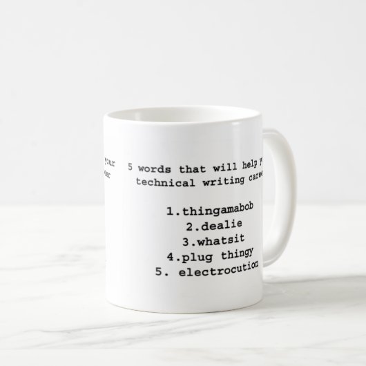 Technischer Redakteur Kaffeetasse (VorderseiteRechts)