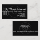 Technischer Reparaturservice für das Schwarze Tele Visitenkarte (Vorne/Hinten)